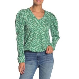 GOOD LUCK GEM Floral V-Neck Thermal Top